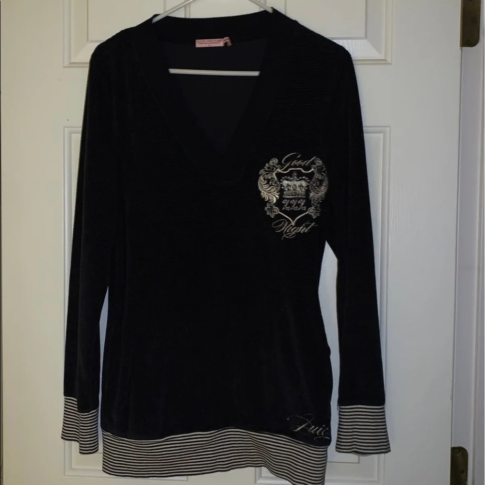 Juicy couture long sleeve sleep shirt